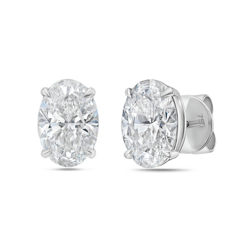 Lab Grown Oval Diamond Studs