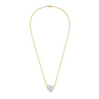 Lab-Grown Heart Shape Diamond Pendant, 14k Gold