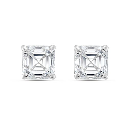 Lab Grown Asscher Diamond Studs