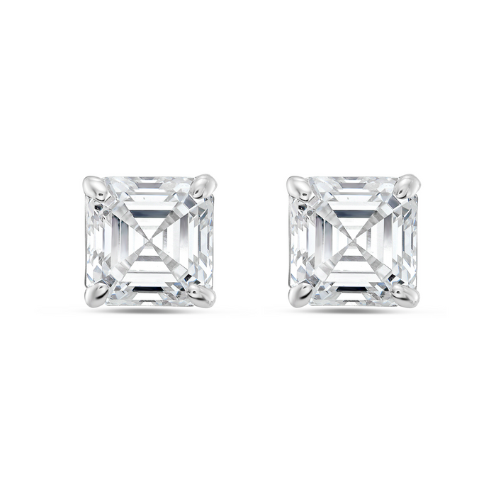Lab Grown Asscher Diamond Studs