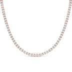 Lab Grown Asscher Diamond Tennis Necklace