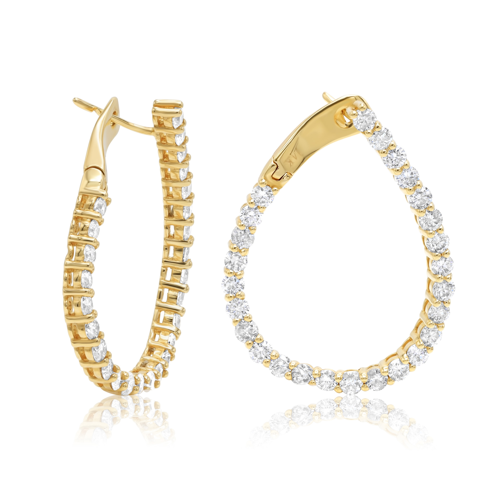 Lab Grown Diamond Curved Hoops