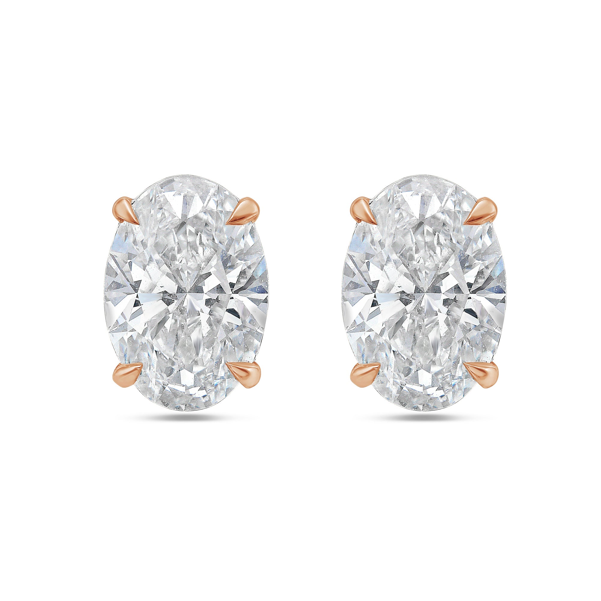 Lab Grown Oval Diamond Studs