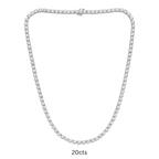Lab-Grown Round Diamond Tennis Necklace, 4-Prong