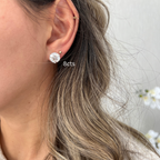 Lab-Grown Martini Round Diamond Studs, 3-Prong, 14K Gold