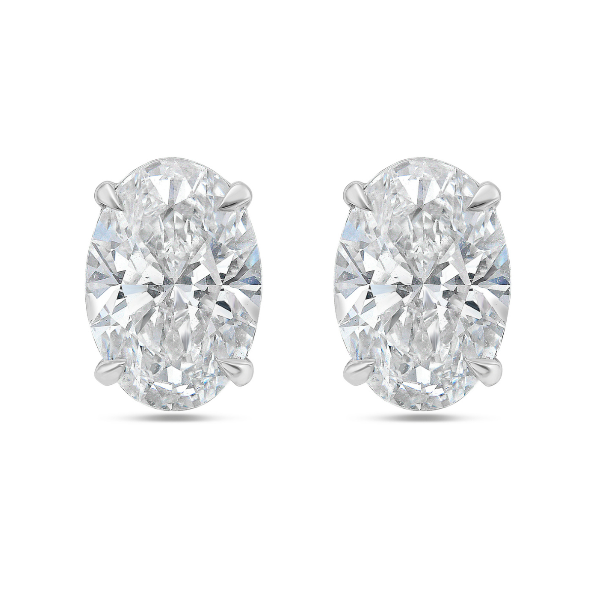 Lab Grown Oval Diamond Studs