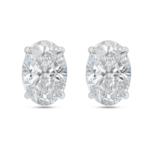 Lab Grown Oval Diamond Studs