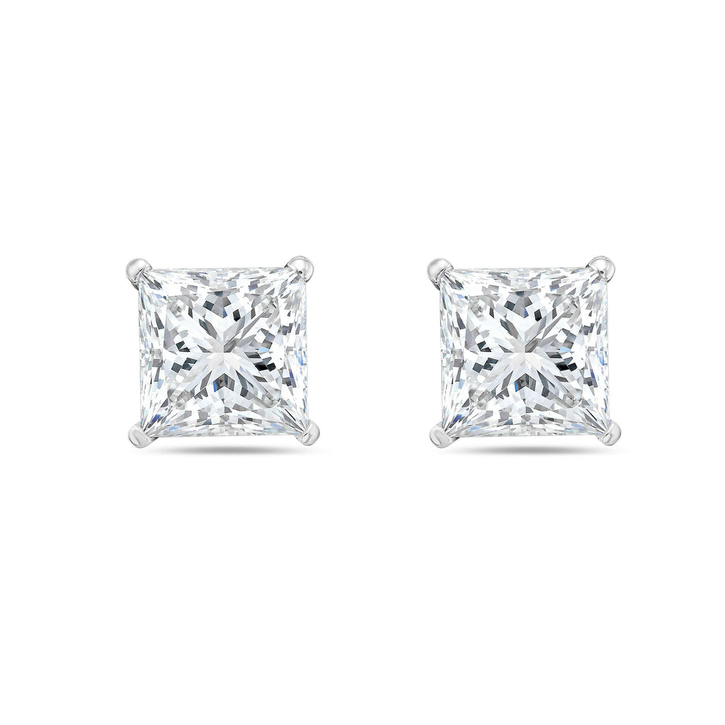 Lab Grown Princess Diamond Studs