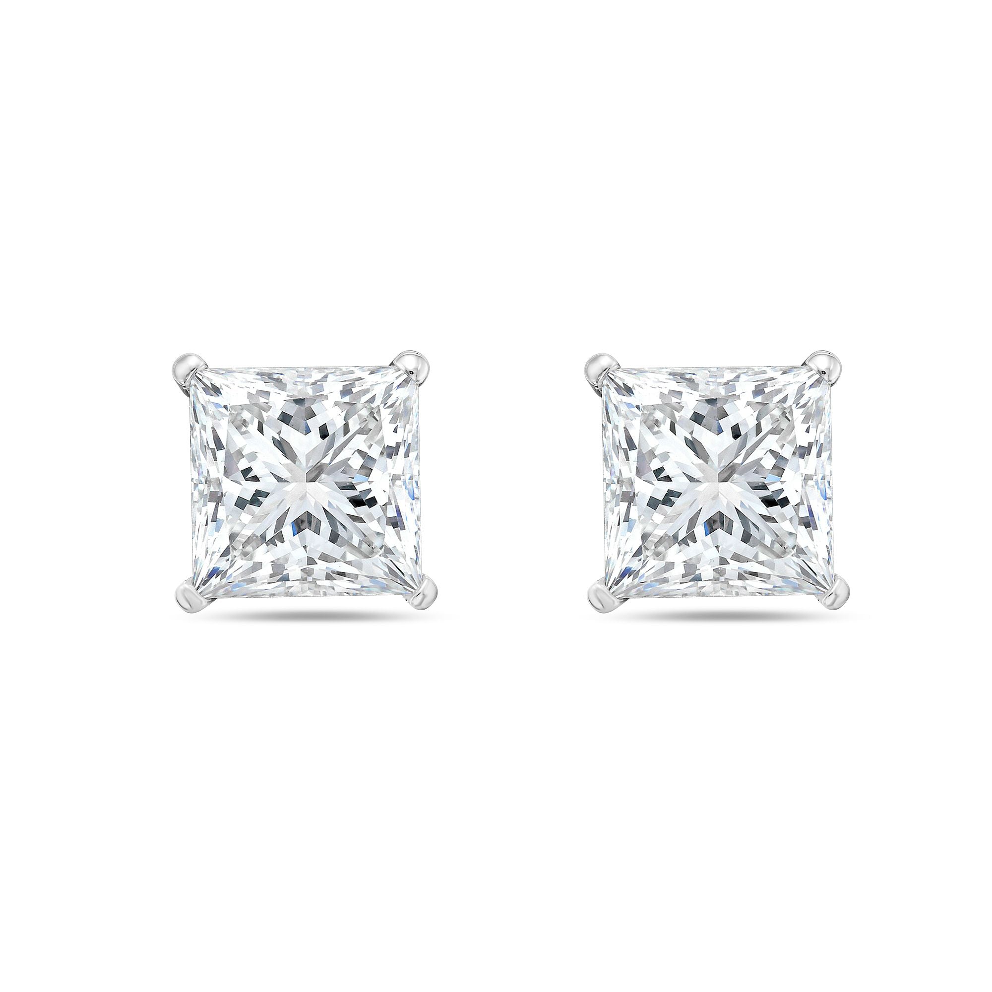 Lab Grown Princess Diamond Studs