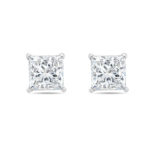 Lab Grown Princess Diamond Studs