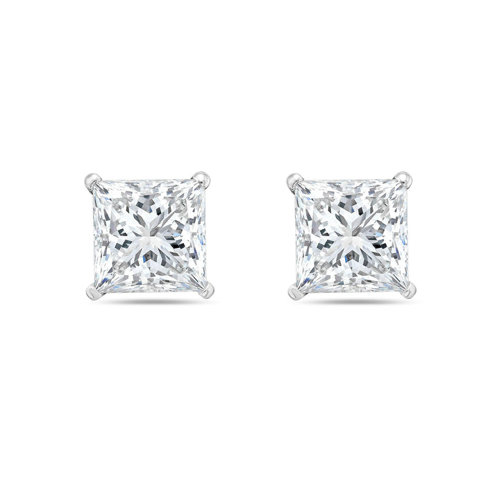 Lab Grown Princess Diamond Studs