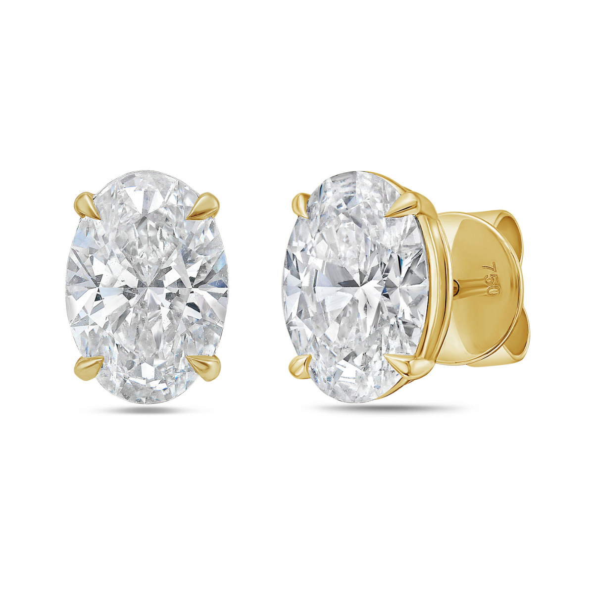 Lab Grown Oval Diamond Studs