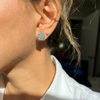 10.53cts Cushion Diamond Stud Earrings
