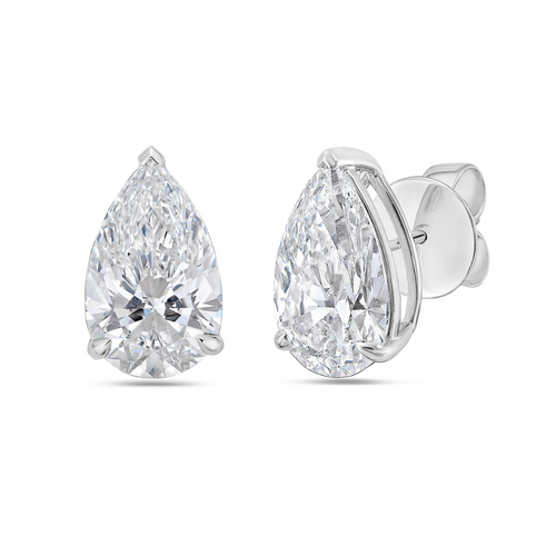 Lab-Grown Pear Diamond Studs