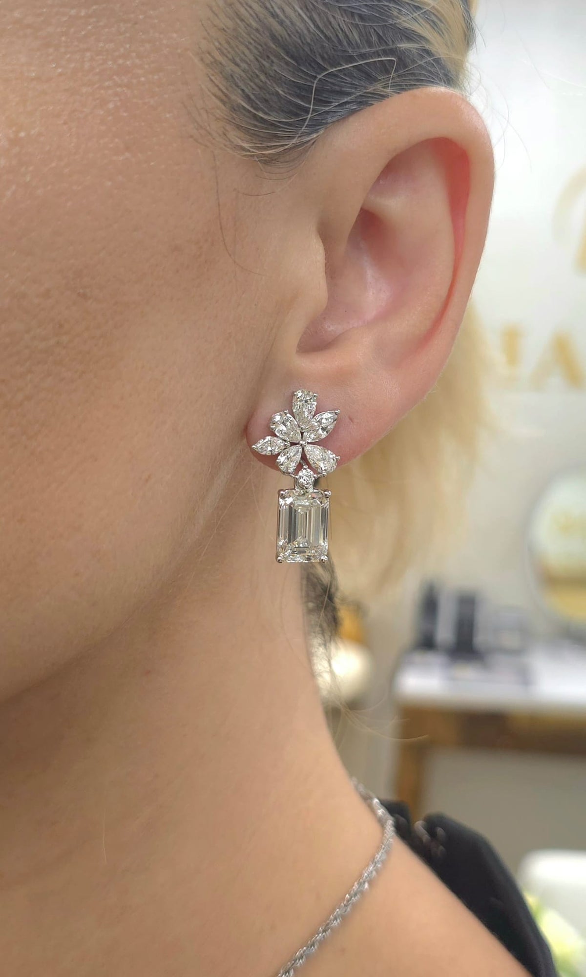Lab Grown Multi-Cut Diamond Earrings