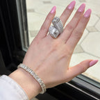 Emerald Cut Diamond Tennis Bracelet