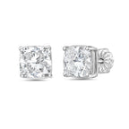 Lab Grown Square Cushion Studs
