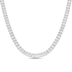 Lab Grown Emerald Cut Diamond Tennis Necklace