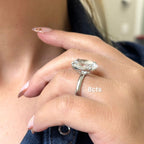 Lab-Grown Oval Diamond Solitaire Engagement Ring