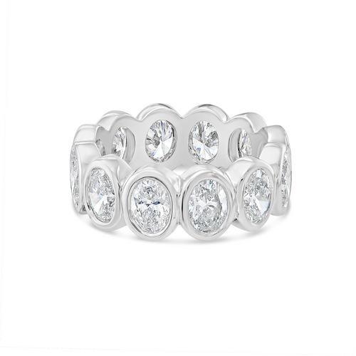 Lab Grown Oval Bezel Eternity Band