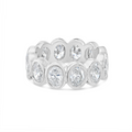 Lab Grown Oval Bezel Eternity Band