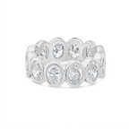Lab Grown Oval Bezel Eternity Band