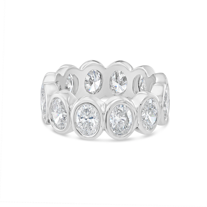 Lab Grown Oval Bezel Eternity Band