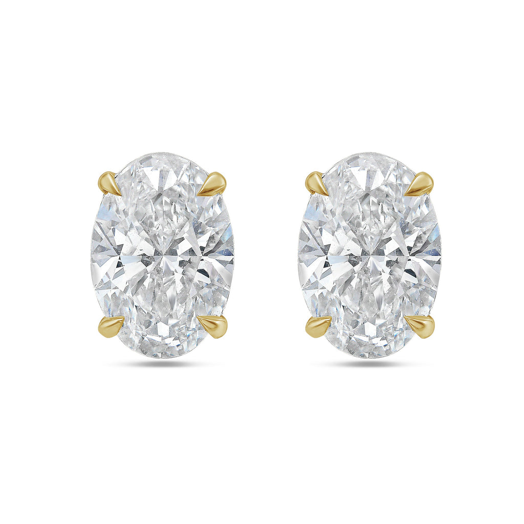 Lab Grown Oval Diamond Studs