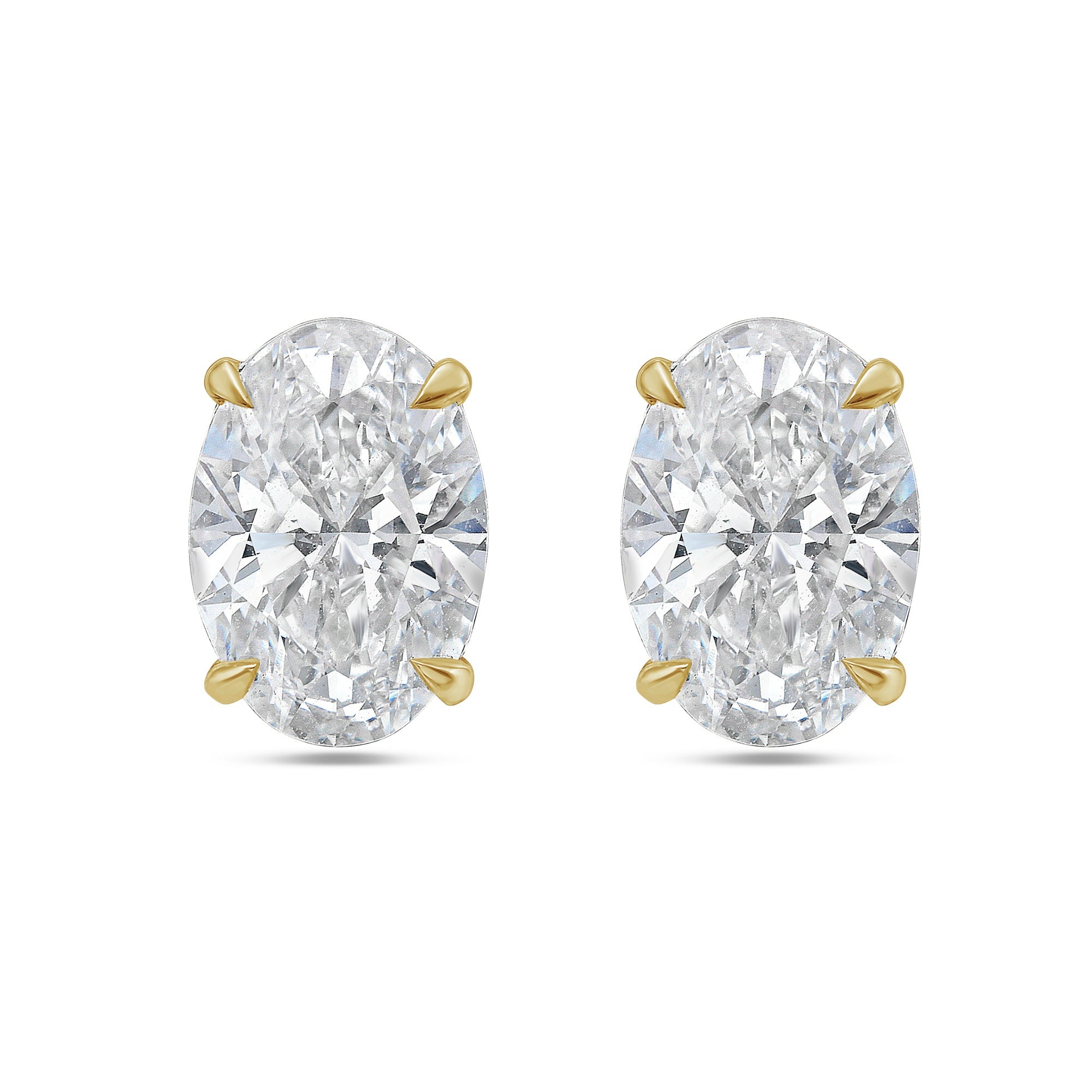Lab Grown Oval Diamond Studs