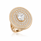 Palazzo Double Halo Cocktail Ring