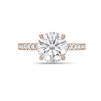 Lab-Grown Round Pave Diamond Engagement Ring