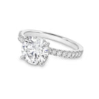 Lab-Grown Round Pave Diamond Engagement Ring