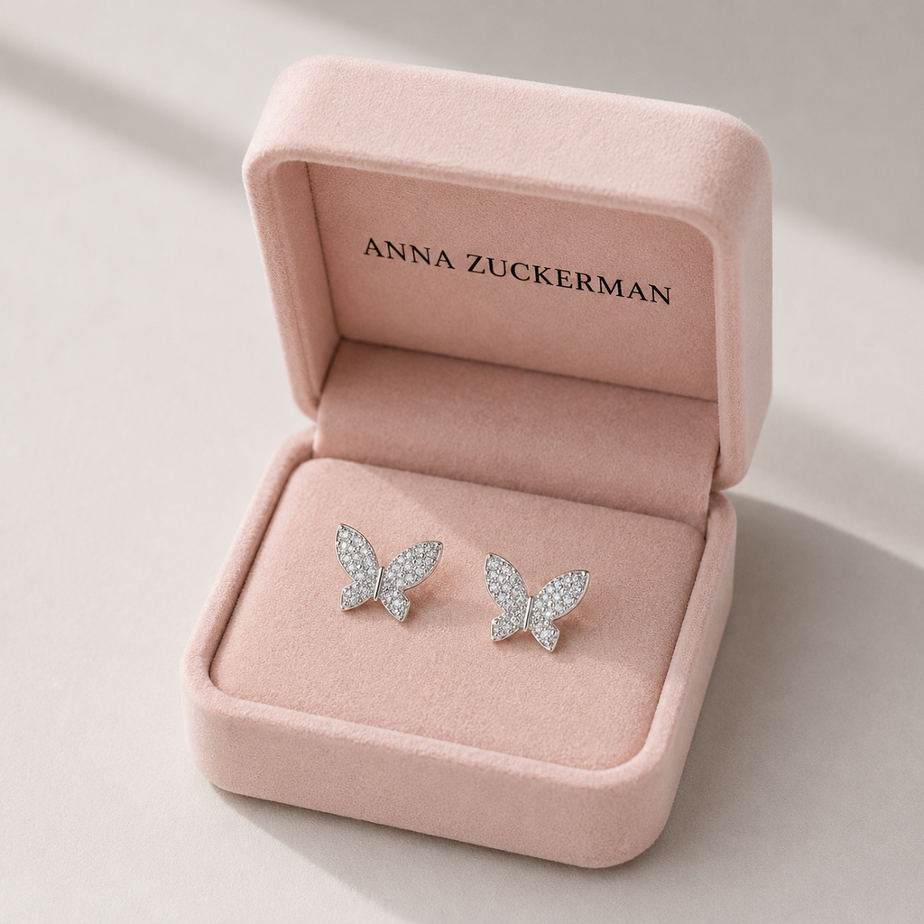 Pavé Butterfly Studs by AZ Essentials