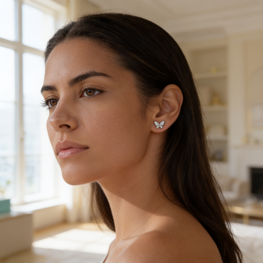 Pavé Butterfly Studs by AZ Essentials