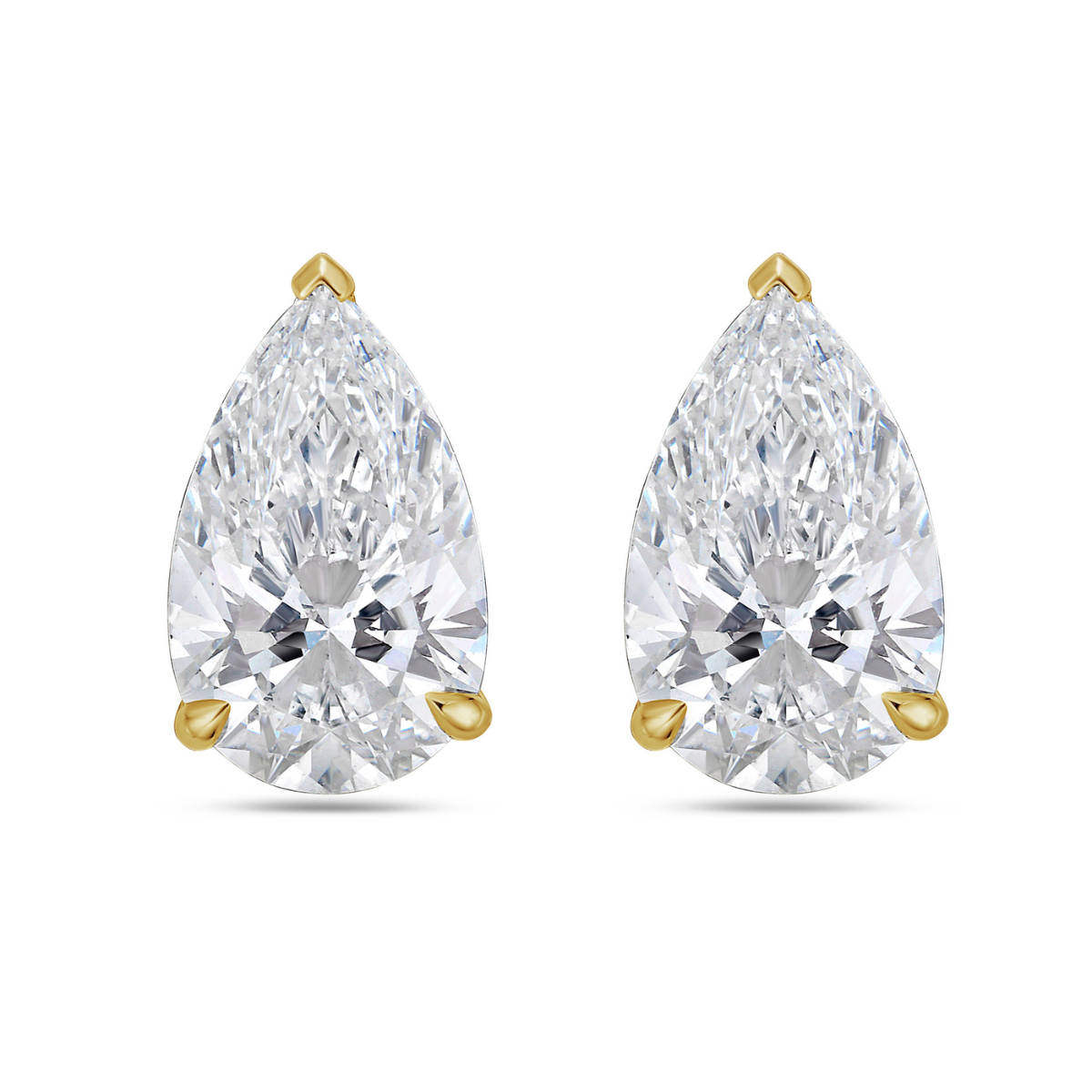 Lab-Grown Pear Diamond Studs