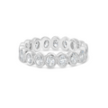 Lab Grown Petite Oval Bezel Eternity Band
