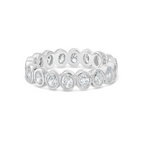 Lab Grown Petite Oval Bezel Eternity Band