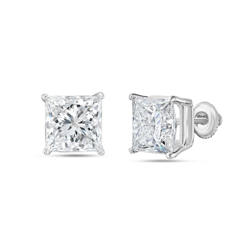 Lab Grown Princess Diamond Studs