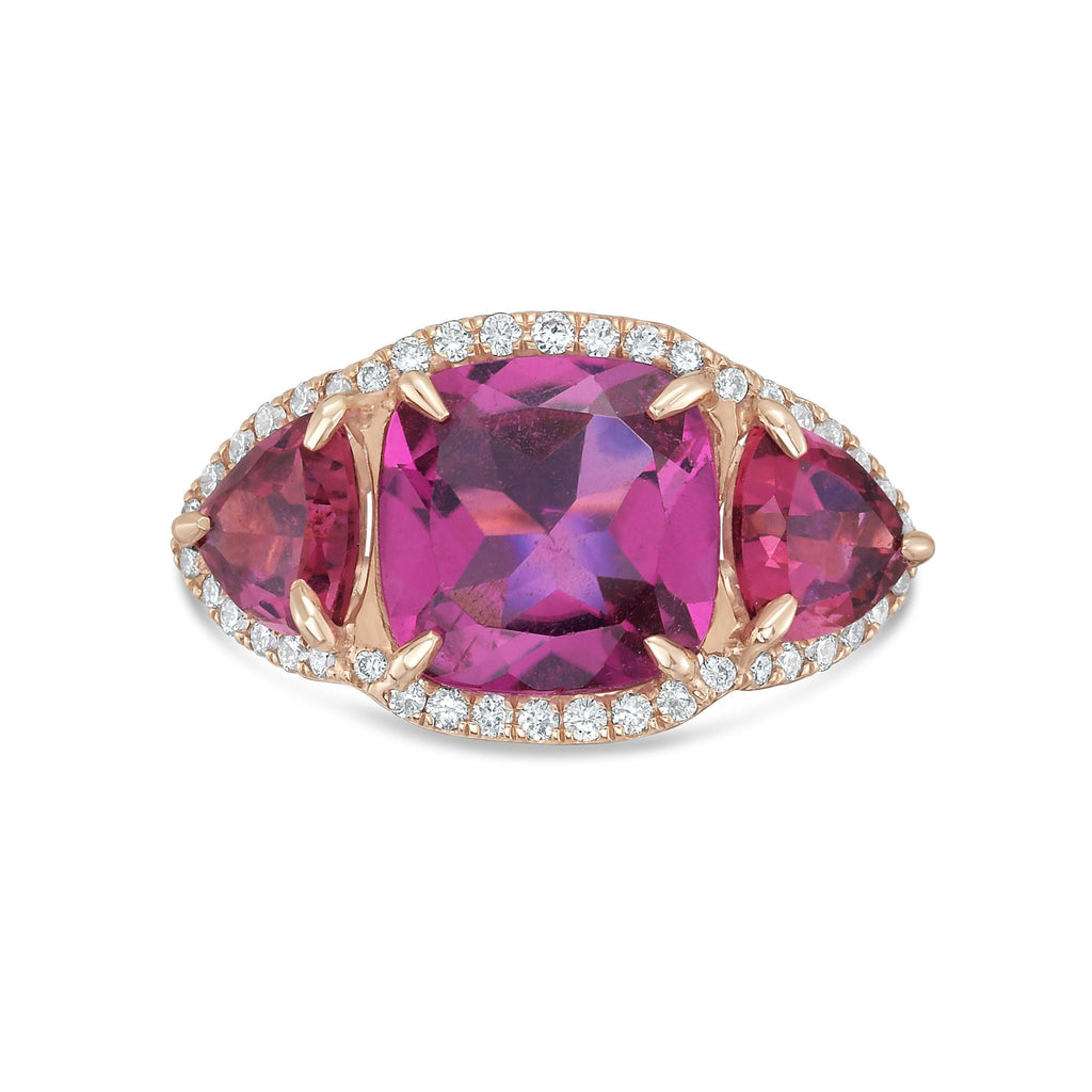 Tourmaline Three Stone Ring