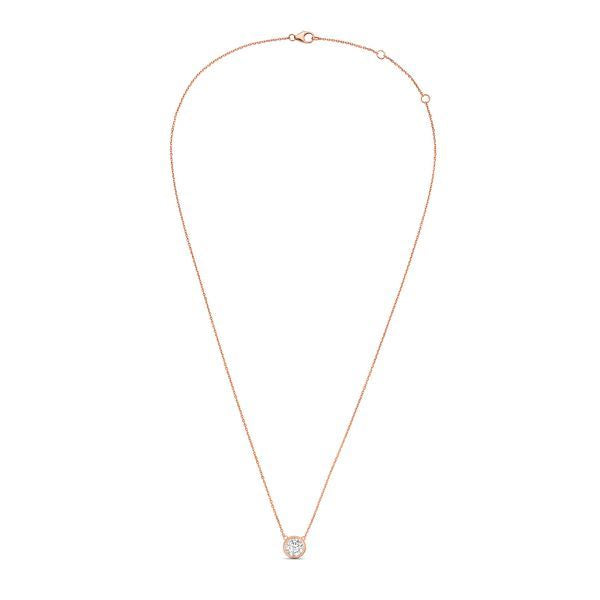 Lab-Grown Round Diamond Bezel Pendant