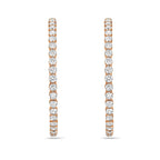 2.00" Lab-Grown Round Diamond Hoop Earrings