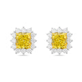 6.79ct Fancy Yellow Diamond Stud Earrings