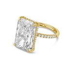 Lab-Grown Radiant Cut Diamond Engagement Ring, 18K Gold