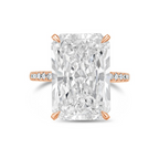 Lab-Grown Radiant Cut Diamond Engagement Ring, 18K Gold