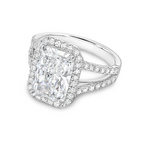 Lab-Grown Radiant Halo Diamond Engagement Ring