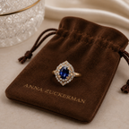 Vintage Sapphire Halo Ring by AZ Essentials