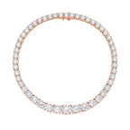 110 Cts Custom Cut Lab Diamond Riviera Tennis Necklace