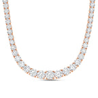 110 Cts Custom Cut Lab Diamond Riviera Tennis Necklace