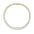 110 Cts Custom Cut Lab Diamond Riviera Tennis Necklace
