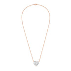 Lab-Grown Heart Shape Diamond Pendant, 14k Gold